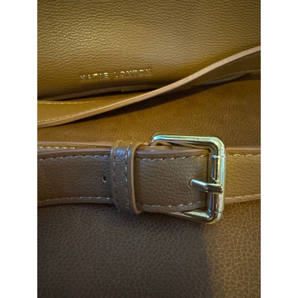 Katie Loxton Crossbody Bag Tan Brown Vegan Leather Gold Hardware Camera Bag - Picture 2 of 9